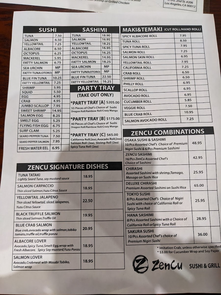 Zencu Sushi & Grill Menu - Image 6
